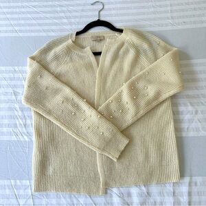 Loft cardigan embroidered pearls size L